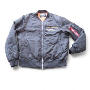 Art of Homage AOH Flight Simulation Christian Streetwear Bomber Jacket Men's  XL